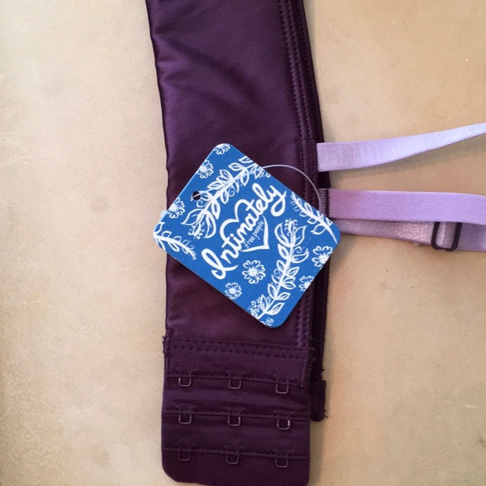 NWT FREE PEOPLE SATIN & LACE VIOLET/PLUM - Picture 6 of 7